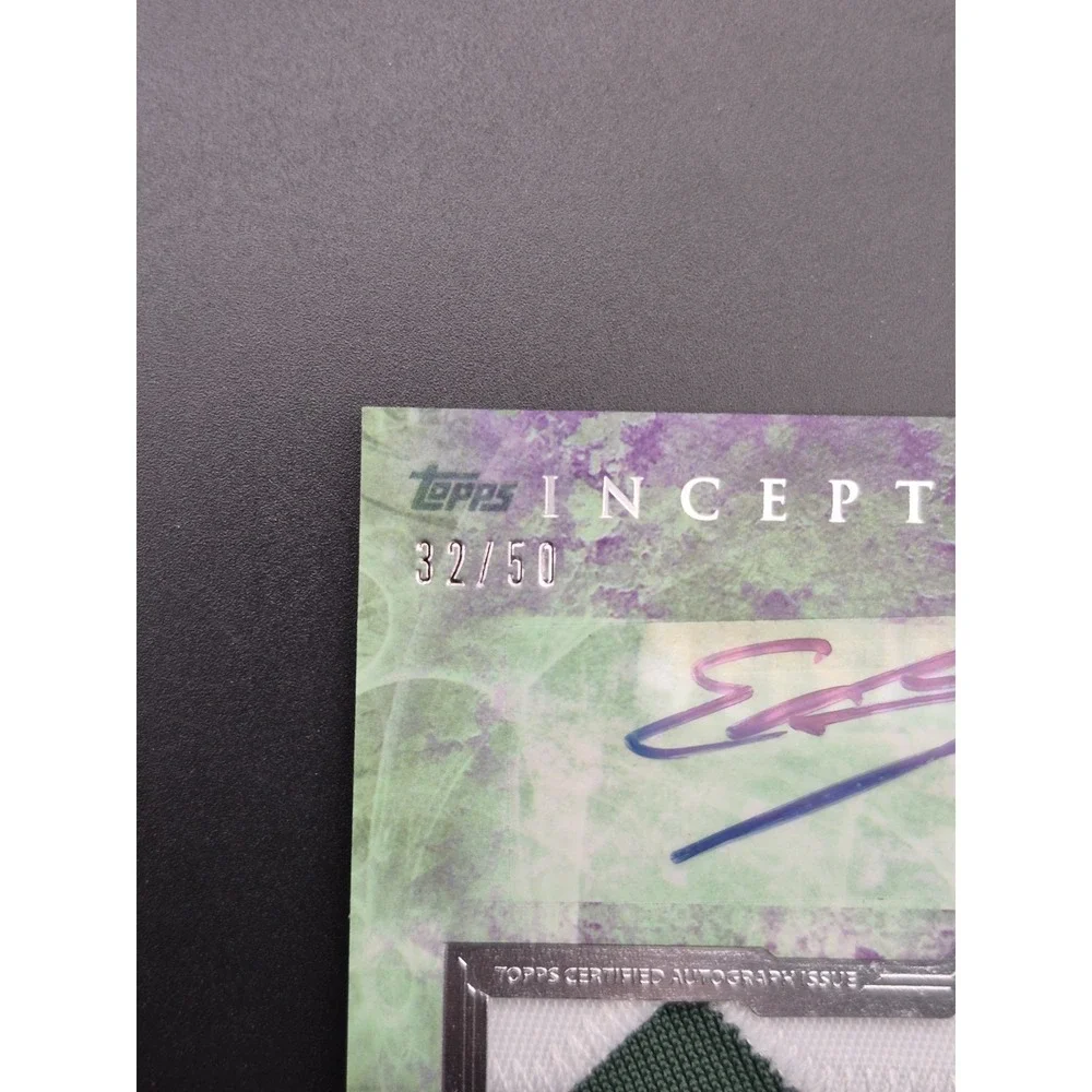 2013 Topps Inception Eddie‎ Lacy #IAJP-EL Autograph Jumbo Patch Purple /50